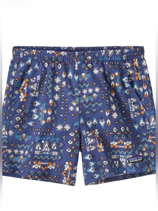 Patagonia Pants - Patagonia Baggies Shorts Women’s Medium Blue Aztec Print NetPlus 5”